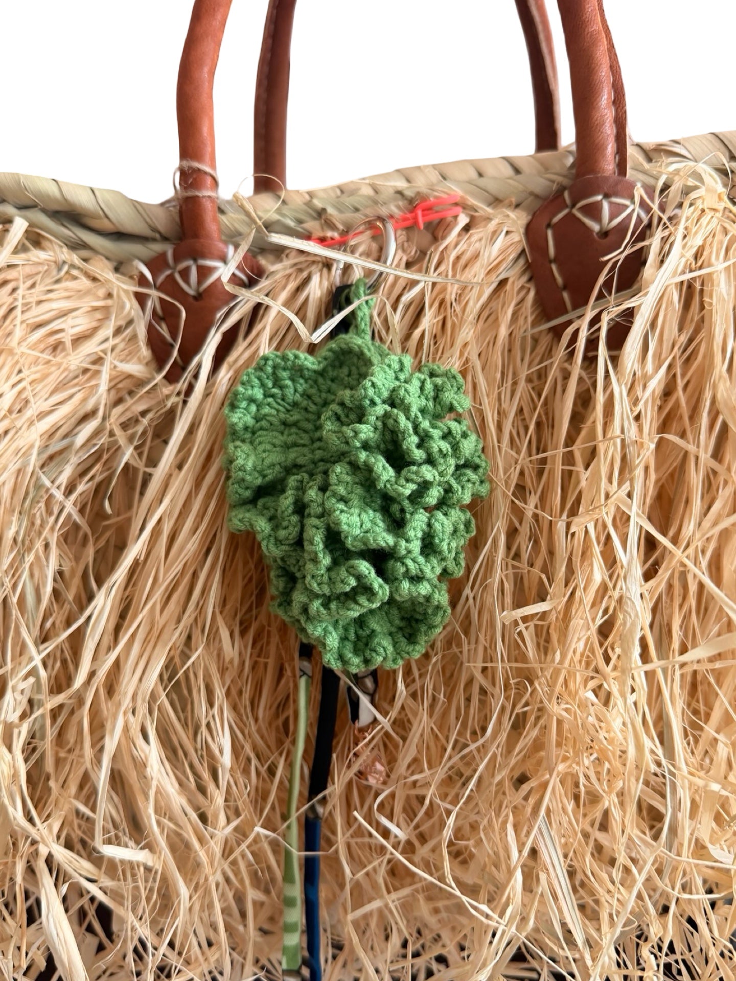 The Fringe Basket Leather + SaladLeaf Charm