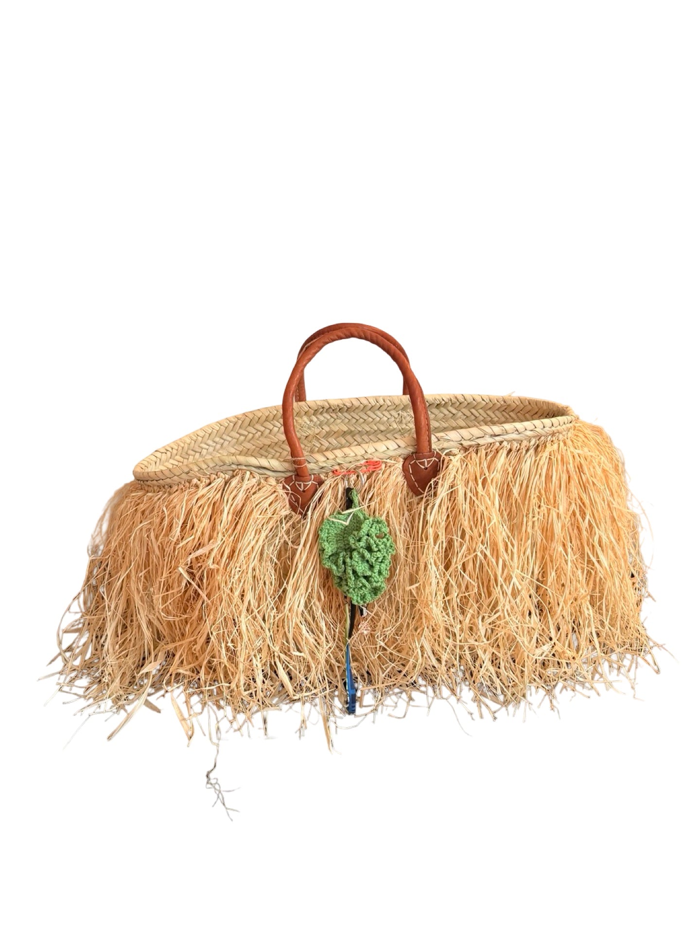 The Fringe Basket Leather + SaladLeaf Charm